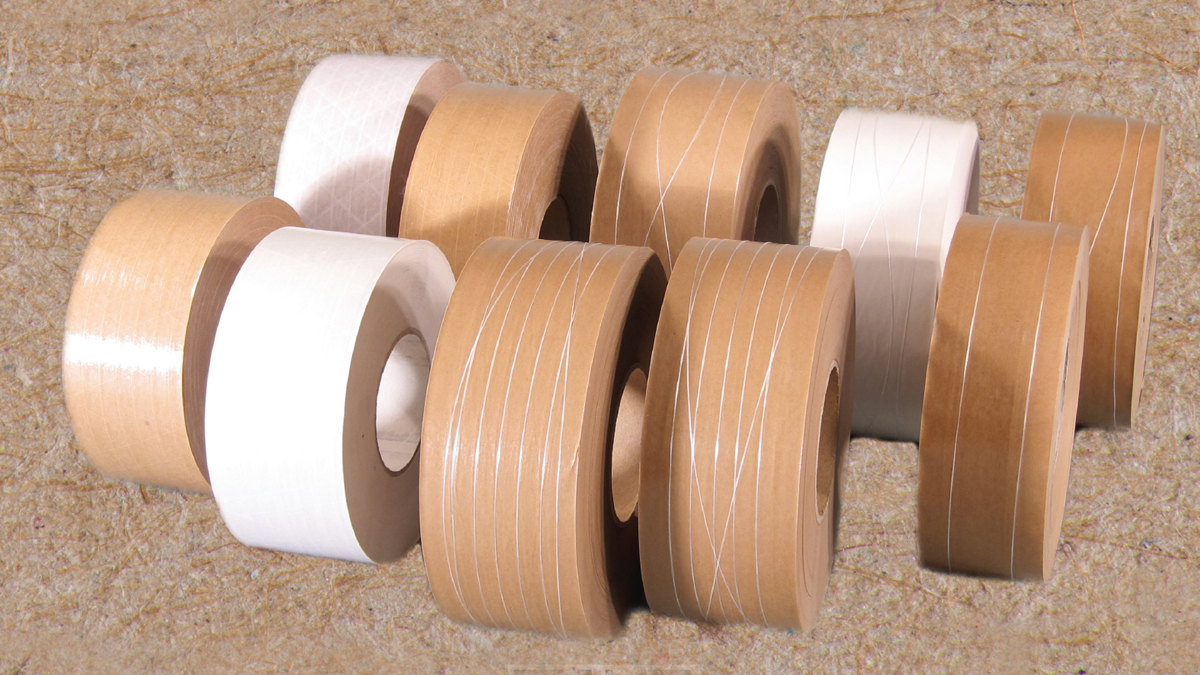Gummed tapes in various sizes and colors